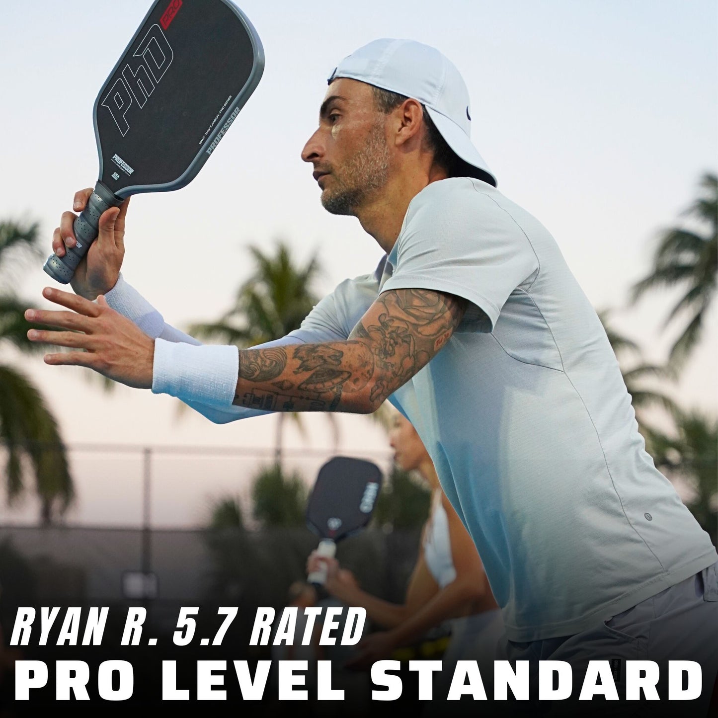 PhD PRO 16MM Raw Carbon Thermoformed Paddle + Free Cover