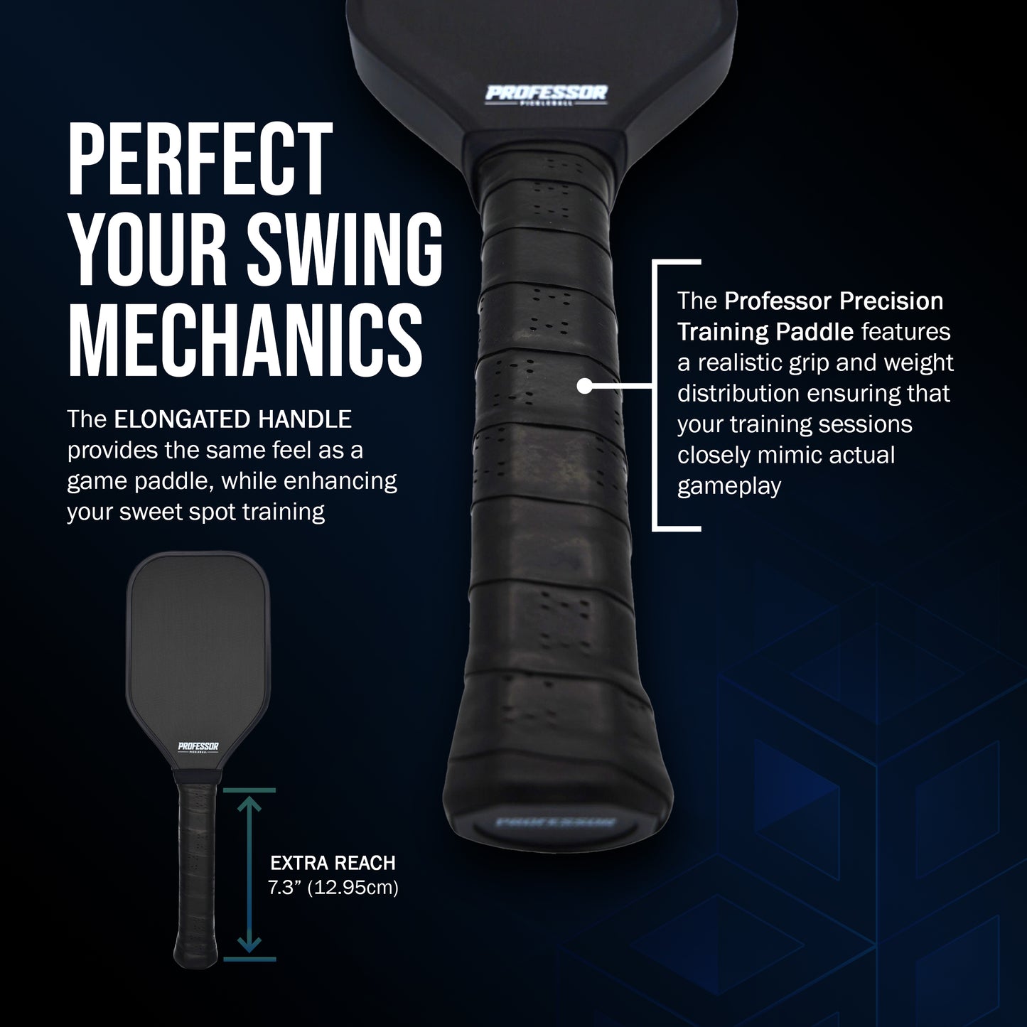Professor Precision Pickleball Training Paddle - Sweet Spot Paddle