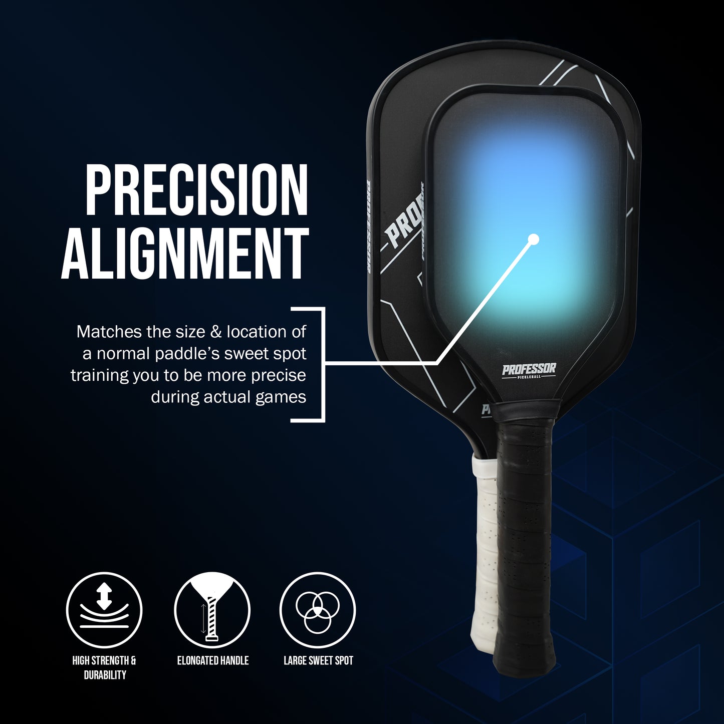 Professor Precision Pickleball Training Paddle - Sweet Spot Paddle