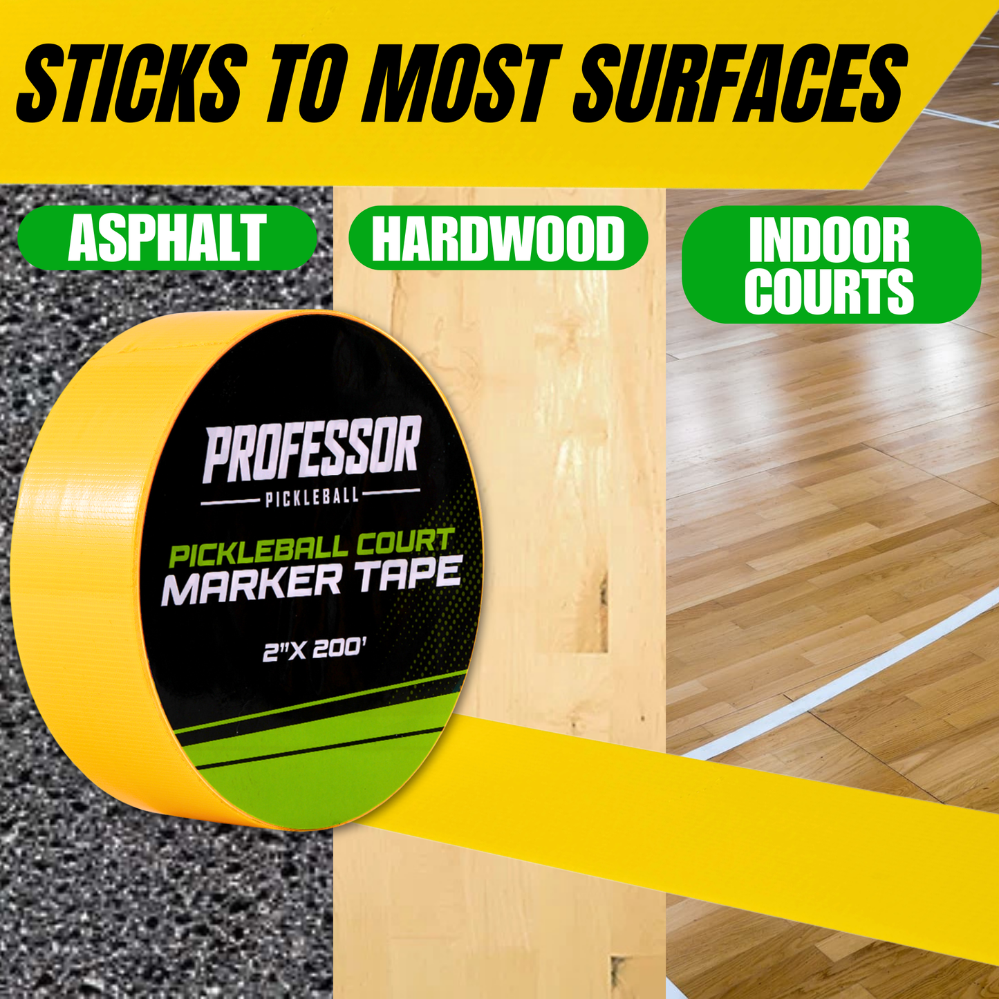 Pickleball Court Tape - Makes Full Size Court - 1 Roll