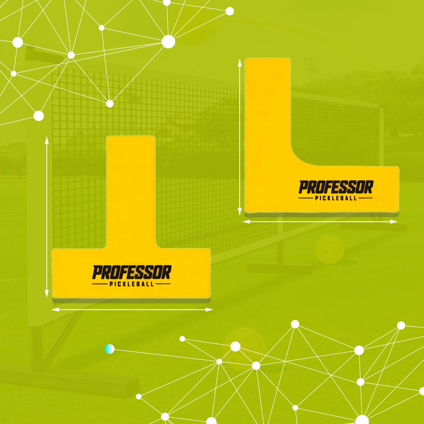Professor Pickleball Court Marking Kit – Regulation Size Portable Pickleball Court Lines with Precision Tape Measure for Quick and Easy Setup – Perfect for Outdoor and On-the-Go Play