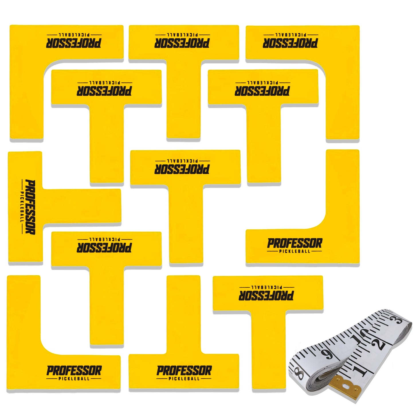 Professor Pickleball Court Marking Kit – Regulation Size Portable Pickleball Court Lines with Precision Tape Measure for Quick and Easy Setup – Perfect for Outdoor and On-the-Go Play