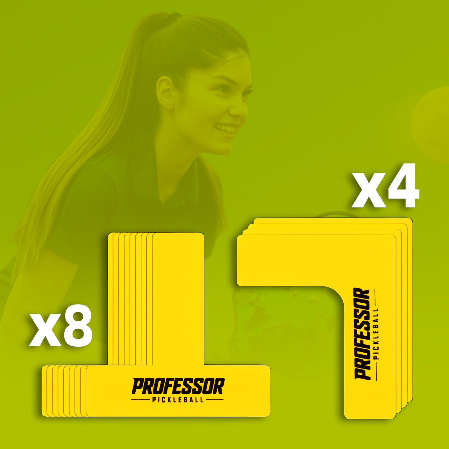 Professor Pickleball Court Marking Kit – Regulation Size Portable Pickleball Court Lines with Precision Tape Measure for Quick and Easy Setup – Perfect for Outdoor and On-the-Go Play