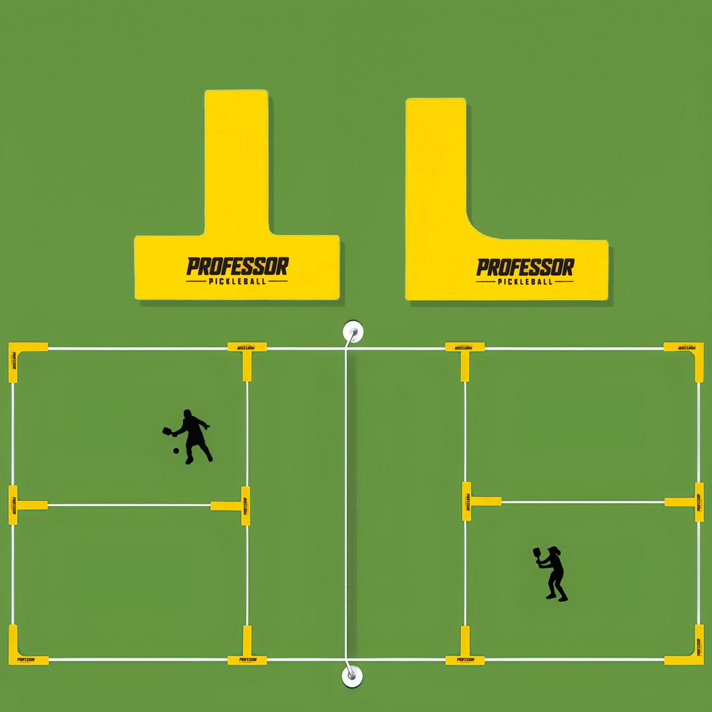 Professor Pickleball Court Marking Kit – Regulation Size Portable Pickleball Court Lines with Precision Tape Measure for Quick and Easy Setup – Perfect for Outdoor and On-the-Go Play