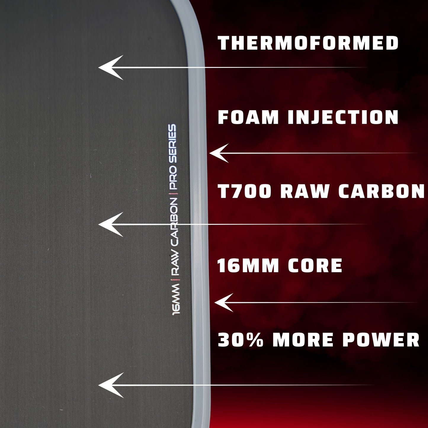 PhD 16MM Raw Carbon Super Spin Paddle