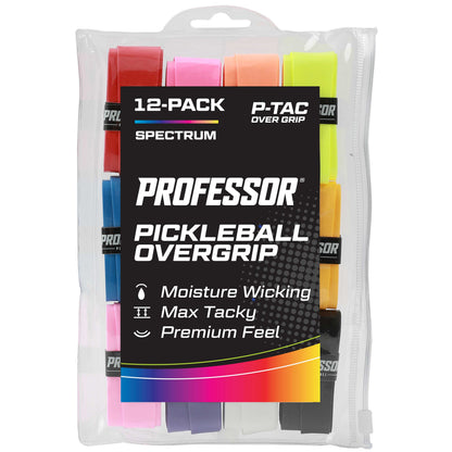 RTP ProTac Overgrips - Tacky Tennis Grips, 3/6/12 Pack, White, Long-Lasting & Non-Slip