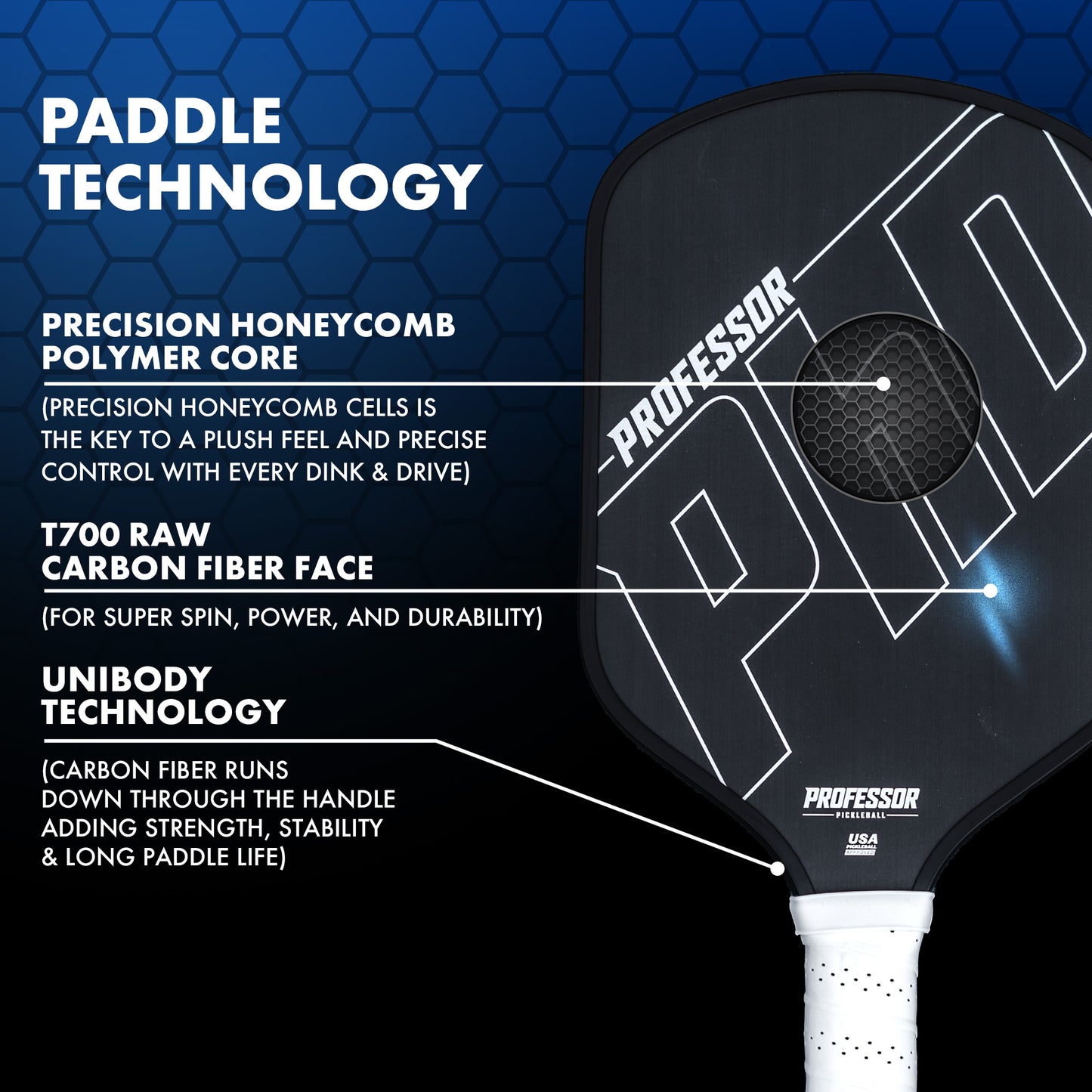 Black PhD 16MM Raw Carbon Super Spin Paddle 1